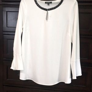 Unique White Blouse with Gorgeous Neckline - New.